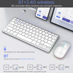 iMICE WK-102 Type-C Rechargeable Dual-Mode Wireless Keyboard and Mouse Set