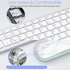 iMICE WK-102 Type-C Rechargeable Dual-Mode Wireless Keyboard and Mouse Set