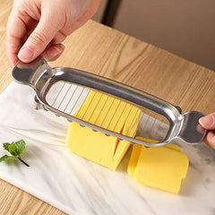 LsCook Die-Cast Aluminum Stainless Steel Cheese Slicer Butter Foie Gras Slicer, Non-stick, Polished, 430