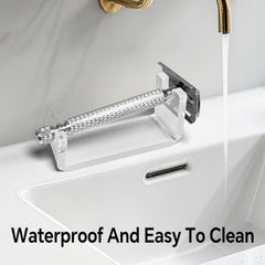 2pcs Acrylic Waterproof Shaver Holder Portable Bathroom Countertop Storage Rack, YX240