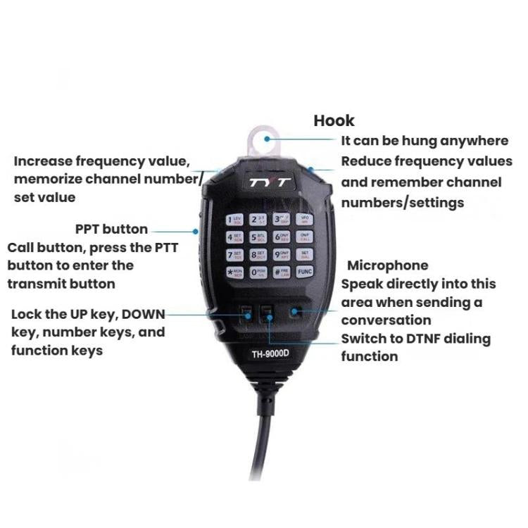 TYT TH-9000D 1-50km High Power Wireless Outdoor Vehicle Two-Way Radio