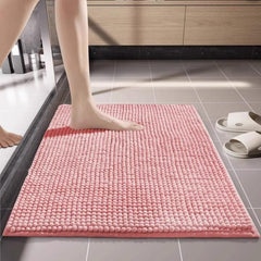 Bathroom Stain-Resistant Chenille Short-Pile Absorbent Non-Slip Mat, 40x60cm, 50x80cm, 60x90cm