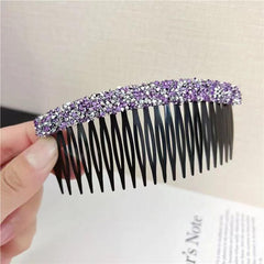 Sparkly Hair Clip Slide Comb for Bangs and Flyaways Shiny Hair Finisher for Forehead, Sides, and Back of Head
