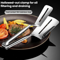 LsCook 304 Stainless Steel Food Tongs Home Kitchen Thickened Steak Clip