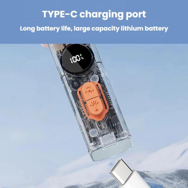 S8 High-Speed Ice Cooling Fan Digital Display Quiet Handheld Fan