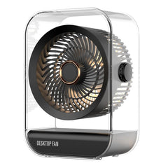 USB Rechargeable Desktop High-Power Fan With Night Light