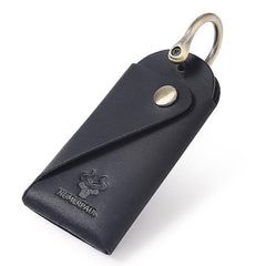 HUMERPAUL HU114 Vintage Leather Buckle Key Pouch Waist-Wearable Multi-Functional Metal Keyring