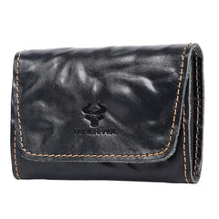 HUMERPAUL HU115 Hand-embossed Vegetable Tanned Leather Credit Card Wallet Coin Pouch
