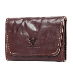 HUMERPAUL HU115 Hand-embossed Vegetable Tanned Leather Credit Card Wallet Coin Pouch