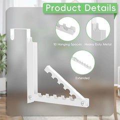 FS-2621 Double Folding Over-The-Door Clothes Drying Rack No-Drill Door Storage Hanger, FS-2621