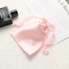 Faux Silk Satin Drawstring Bags Small Jewelry Pouches Reusable Gift Packing Bags