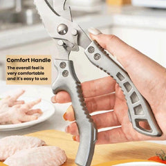 LsCook High Hardness Stainless Steel Heavy-Duty Chicken Bone Scissors Multi-Functional Kitchen Shears for Home Use
