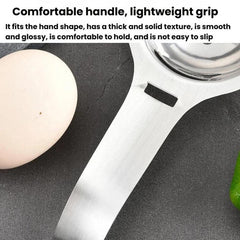 Egg Yolk White Separator Home Baking Egg Liquid Strainer, LsCook 304 Steel Long Handle
