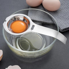 Egg Yolk White Separator Home Baking Egg Liquid Strainer, LsCook 304 Steel Long Handle