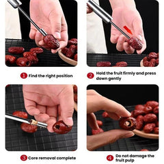 304 Stainless Steel Fruit Corer Hawthorn Pitter, 1.2cm