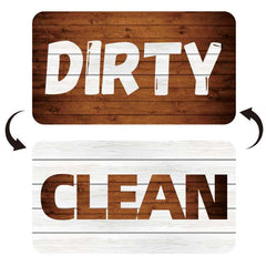 Square Dishwasher Magnet Clean Dirty Sign Double-Sided Refrigerator Magnet