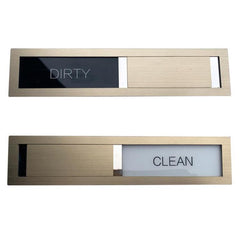 Dishwasher Magnet Clean Dirty Sign 304 Grade Stainless Steel Brushed Finish, Slide to Change