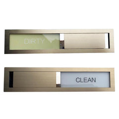 Dishwasher Magnet Clean Dirty Sign 304 Grade Stainless Steel Brushed Finish, Slide to Change