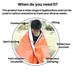 3 In 1 Multifunctional Emergency Blanket Portable Outdoor Moisture-Proof Mat & Survival Tarp