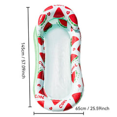 Inflatable Thickened Floating Bed Water Air Lounger, Yellow Lemon, Watermelon Pattern, Strawberry Pattern, Lime Pineapple Pattern, Sequined Starry Blue, Sequined Starry Pink, Sequins Watermelon Pattern, Sequins Strawberry Pattern, Sequins Mermaid      ...