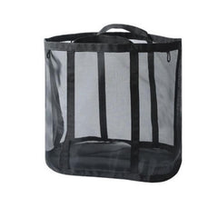 Large Mesh Laundry Basket With Handles Wall-Mounted & Foldable Dirty Clothes Hamper Portable Toy Storage Bag