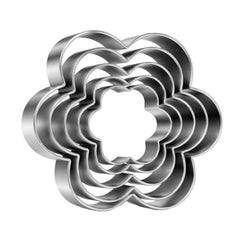 430 Stainless Steel Cookie Cutter Cookie Cake Mold, LsCook 5-Piece Set Flower Shaped