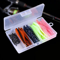 Soft Bait Crankbait Hook Set Split Soft Lure, HENGJIA 60pcs /Box, HENGJIA 65pcs /Box