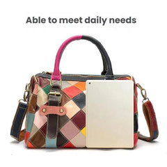 Leather Casual Large Capacity Patchwork Handbag Shoulder Bag