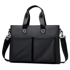 WEIXIER Men Briefcase Laptop Bag Waterproof Business Messenger Bag with Luggage Strap