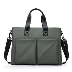 WEIXIER Men Briefcase Laptop Bag Waterproof Business Messenger Bag with Luggage Strap