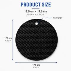 LsCook Round Honeycomb Silicone Placemat Heat-Resistant Non-Slip Insulation