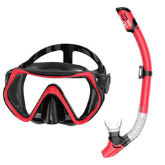 Snorkel Set for Adults 180-degree Panoramic View Diving Mask with Anti-Fog Lens Snorkeling Gear for Scuba Diving, Swimming