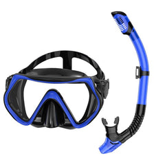 Snorkel Set for Adults 180-degree Panoramic View Diving Mask with Anti-Fog Lens Snorkeling Gear for Scuba Diving, Swimming