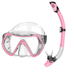 Snorkel Set for Adults 180-degree Panoramic View Diving Mask with Anti-Fog Lens Snorkeling Gear for Scuba Diving, Swimming