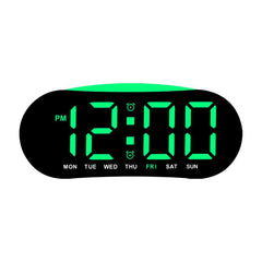Digital Alarm Clock for Bedroom With Atmosphere Night Light, 2 Alarms, Week/Date/Temperature Display