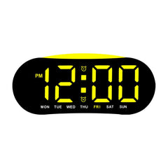 Digital Alarm Clock for Bedroom With Atmosphere Night Light, 2 Alarms, Week/Date/Temperature Display