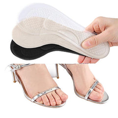 Women High Heels Invisible Anti-Slip Half-Size Insole, Apricot Velvet, Black Velvet, Transparent