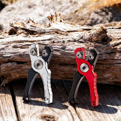 Aluminum Alloy Portable Fishing Line Cutter Tungsten Steel Blades Mini Fishing Shears, Silver Black