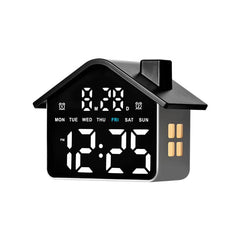 House-Shaped Digital Alarm Clock with Night Light Dual Alarms & Timer Function, 4-Level Brightness, GH9033 Black+Yellow Light, GH9033 Black+White Light, GH9033 Black+Red Light, GH9033 Black+Blue Light, GH9033 Black+Green Light, GH9033 White+White Light...