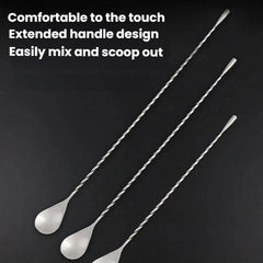 304 Stainless Steel Long-Handled Stirrer Coffee Milk Tea Spoon, LsCook 30cm