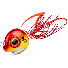 KATYUSHA Kabura Snapper Jig Head 3D Bionic Eyes Tai Rubber Lead Jigs for Bottom Fishing, Grouper, Sea Bream, 60G, 80G, 100G