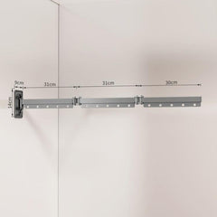 Drill-Free Folding Clothes Drying Rack Balcony Invisible Retractable Clothesline, 1-Fold Grey, 2-Fold Grey, 3-Fold Grey, 4-Fold Grey, 5-Fold Grey, 1-Fold White, 2-Fold White, 3-Fold White, 4-Fold White, 5-Fold White