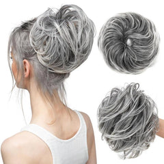 Faux Bun Updo Wig With Loose Curls