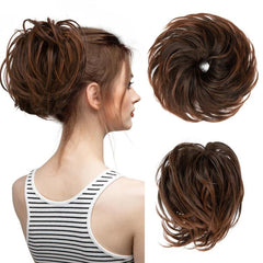 Faux Bun Updo Wig With Loose Curls