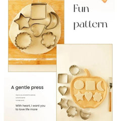 Stainless Steel Cookie Mold Star Moon-Shaped Cookie Cutters, LsCook 6-Piece Set
