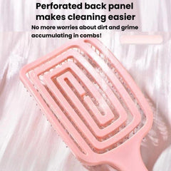 Household Hollow Rib Hair Massage Comb Multifunctional Fluffing Comb For Volumizing The Crown