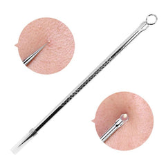 4pcs /Set Stainless Steel Blackhead Removal Needles Tweezers for Beauty Acne Treatment, Silver, Rose Gold