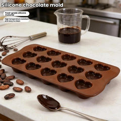 LsCook Food-grade Silicone Heart-Shaped Chocolate Mold
