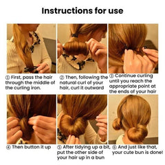 2pcs / set Hair Bun Maker Flower & Mushroom Style Hair Bun Tie, Hair Bun Maker