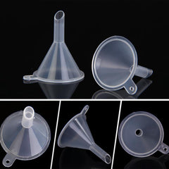 20pcs Mini Funnels For Small Bottles Clear Plastic Tiny Funnel For Filling Essential Oils, Perfume, Travel Toiletries, And Cosmetics,